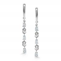 Серьги из серебра с фианитами