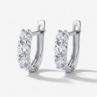 Серьги из серебра с фианитами
