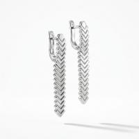 Серьги из серебра с подвесной частью