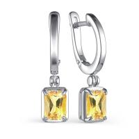 Серьги из серебра с цитринами