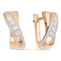 Серьги из красного золота с бриллиантами BS