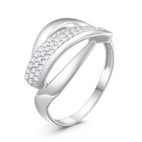 Кольцо из серебра с фианитами
