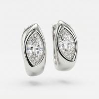 Серьги из серебра с фианитами