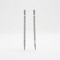 Серьги из серебра с подвесной частью
