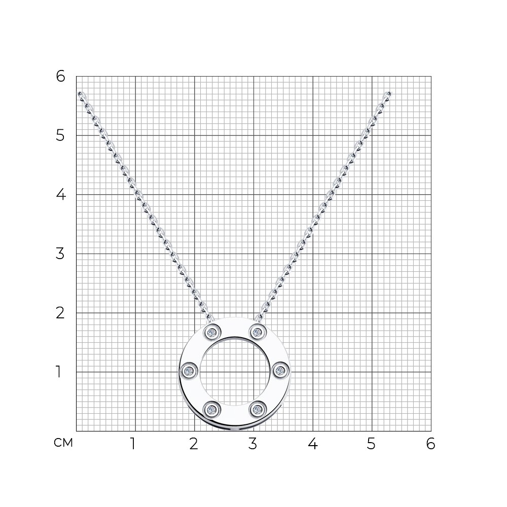 Колье из серебра с фианитами Collection