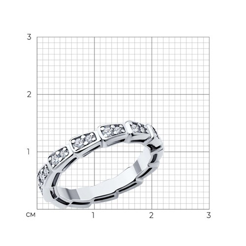 Кольцо из серебра с фианитами Collection
