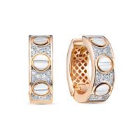 Серьги из красного золота с фианитами Collection 