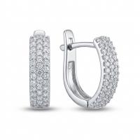 Серьги из серебра с фианитами