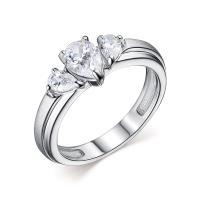 Кольцо из серебра с фианитами Swarovski