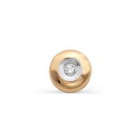 Подвес-бегунок из красного золота с бриллиантом