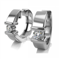 Серьги из серебра с фианитами