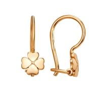 Серьги детские из красного золота