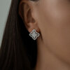 Серьги из серебра с фианитами