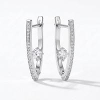 Серьги из серебра с фианитами