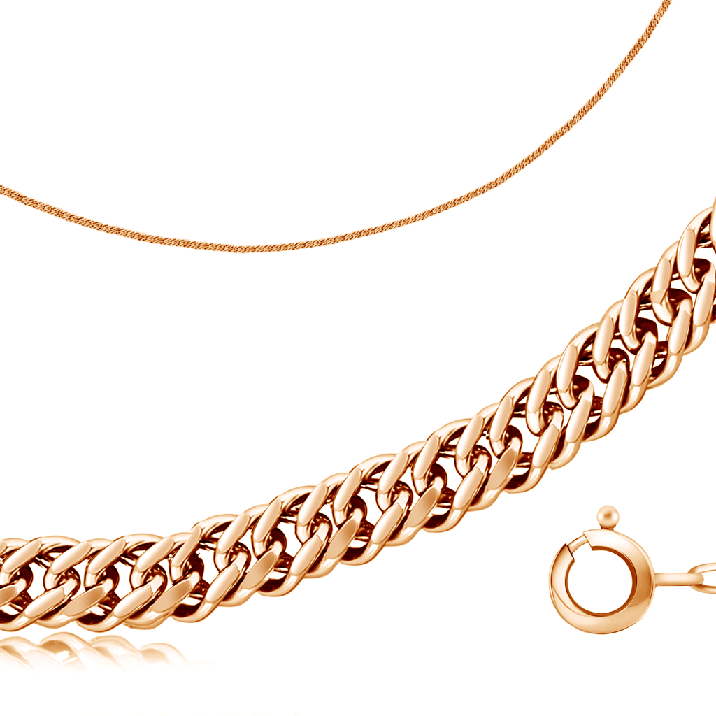 Женская цепочка на шею из золота плетения