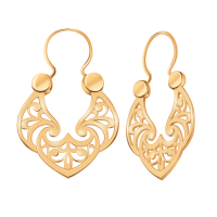 Серьги-калачи из красного золота