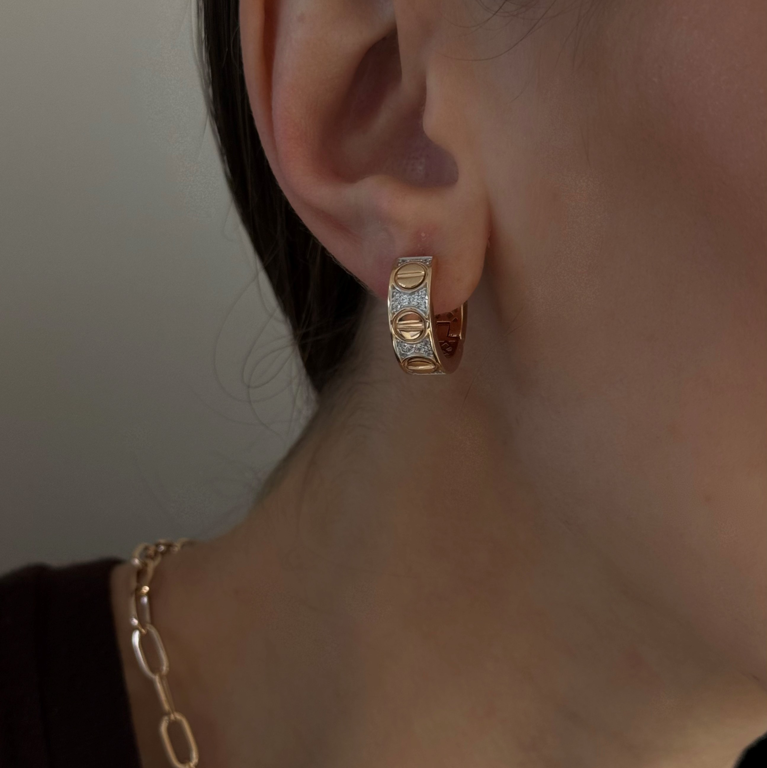 Серьги из красного золота с фианитами Collection 