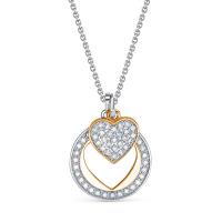 Колье из комбинированного золота с бриллиантами BS love