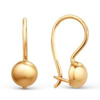 Серьги детские из красного золота