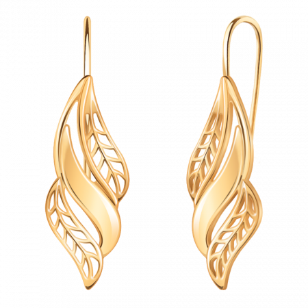 Серьги из красного золота 