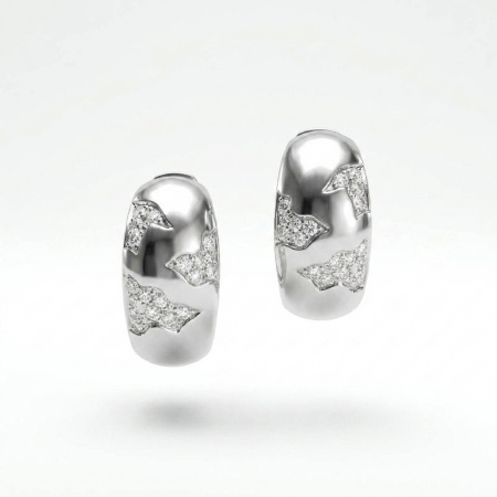 Серьги из серебра с фианитами
