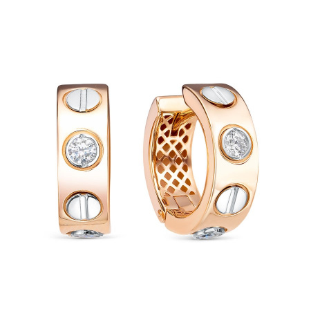 Серьги из красного золота с фианитами Collection