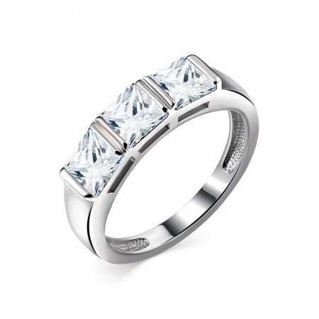 Серьги из серебра с фианитами
