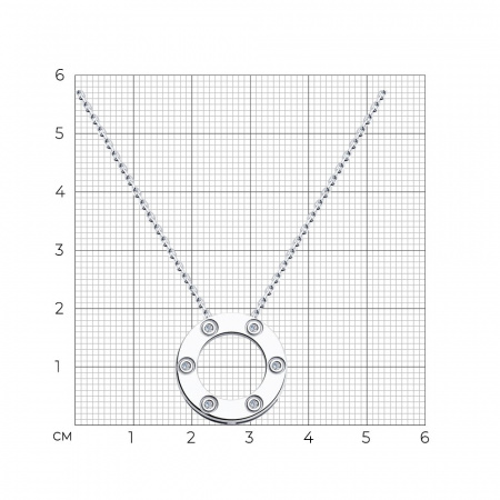 Колье из серебра с фианитами Collection