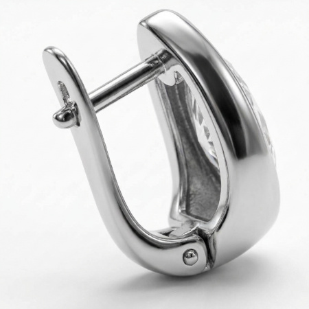 Серьги из серебра с фианитами