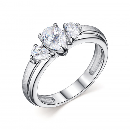 Кольцо из серебра с фианитами Swarovski