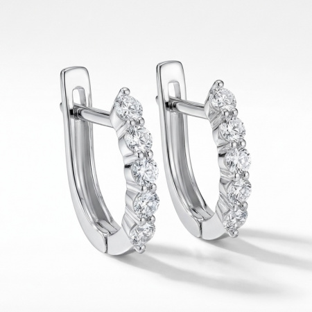Серьги из серебра с фианитами