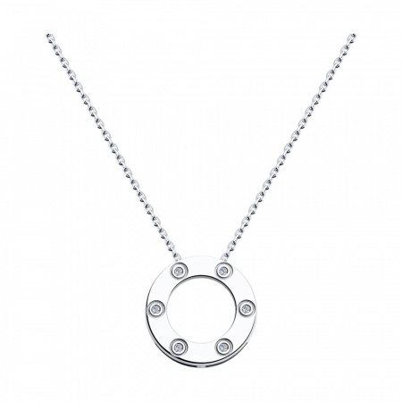 Колье из серебра с фианитами Collection
