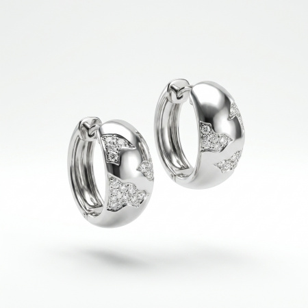 Серьги из серебра с фианитами