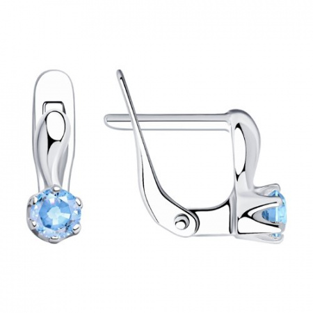Серьги детские  из серебра с фианитами SALE